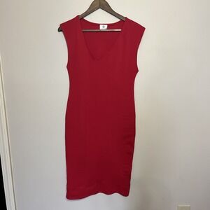 Tracy Nicole Clothing Reece RED Side V Dress‎ Sleeveless Sexy Bodycon Small 2 4